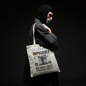 Motivational Cotton Canvas Tote Bag - Rise Above Limits, Reusable Shopping Bag, Inspirational Gift, Eco-Friendly Tote, Gym Bag, Travel [...]