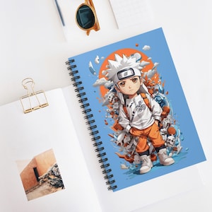 Anime-Inspired Spiral Notebook - Perfect for Students, Artists, and Fans | Cute Journal for School, Gift for Anime Lovers, Naruto Notebook