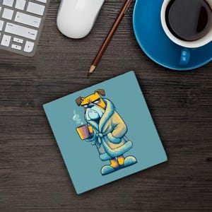 Dog Lover&#39;s Cozy Coaster - Fun Bulldog Design for Home Decor, Perfect for Gifts, Animal Lovers, Coffee Enthusiasts, Unique Kitchen [...]