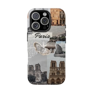 Parisian Collage iPhone Case: Durable Lexan Plastic, Travel Gift