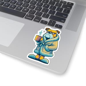 Comfy Dog Kiss-Cut Stickers, Cute Pet Decor, Fun Laptop Stickers, Dog Lover Gifts, Cozy Home Accessories