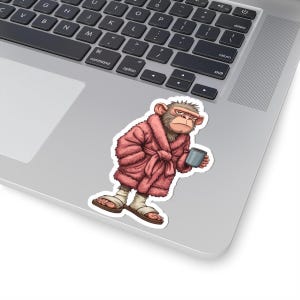 Chill Monkey Knockout Kiss-Cut Stickers | Fun Laptop Decals, Cute Home Decor, Gift for Animal Lovers, Funny Room Accessories, [...]