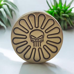 Skull Sunburst Haptic Fidget slider | Haptic Slider | Fidget Clicker | Haptic Fidget | Stress Toy | Toy for Adults | Magnetic Slider