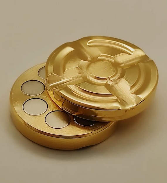 The Flow Haptic Coin / Fidget / Worry Coin / Brass / - Etsy