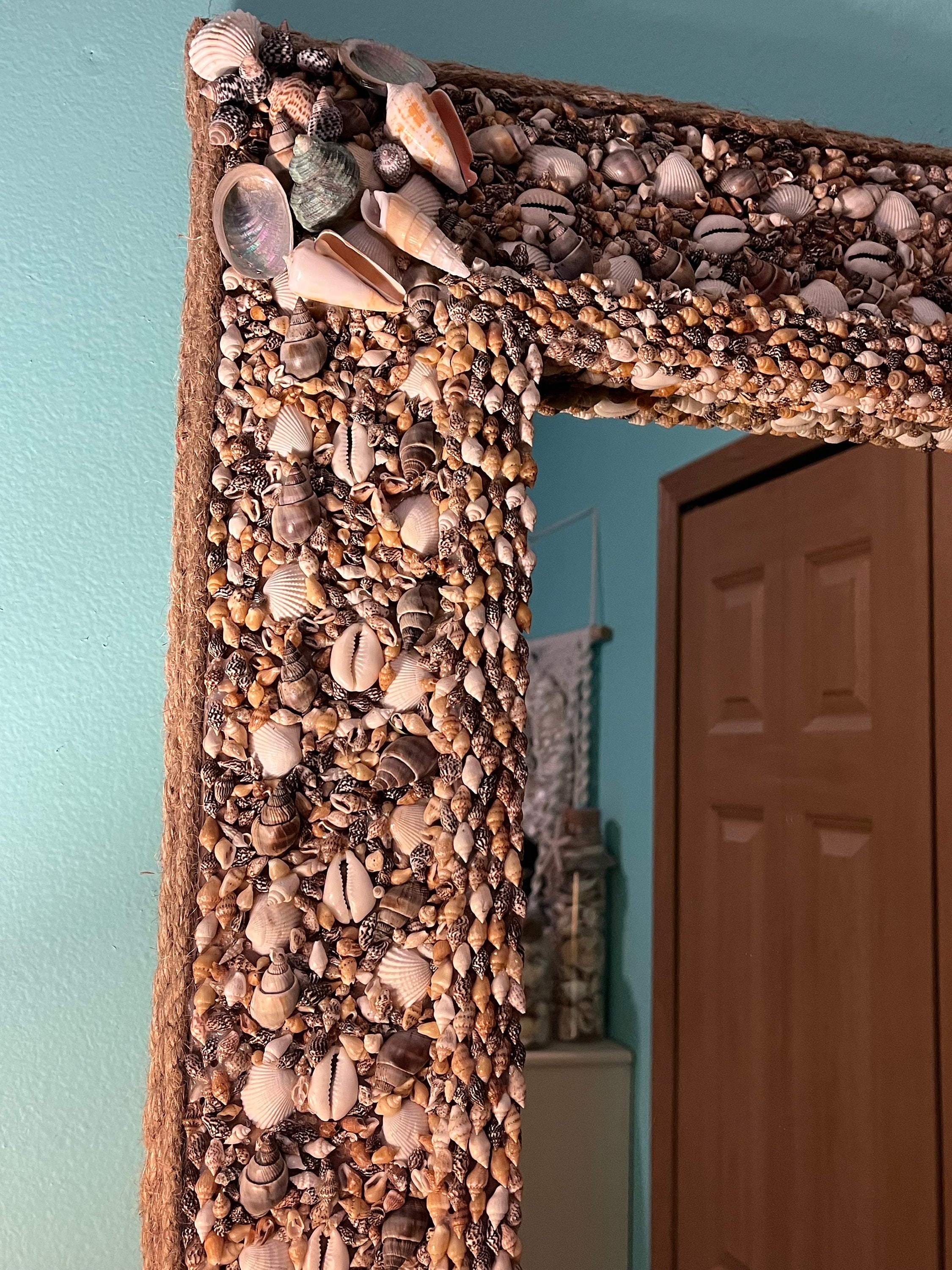 Tiny Seashell Encrusted Large Mirror - Etsy