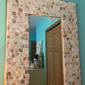 Mother of Pearl Large Rectangle Mirror