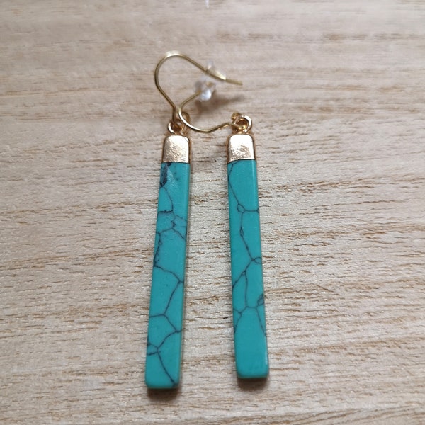 Crystal earrings Semi precious stone Real crystal jewelry Minimalist design Elegant earrings Quartz Malachite Labradorite Aventurine