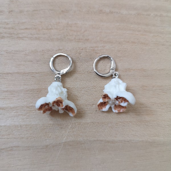 Pop corn earrings Movie fan jewelry Kawaii food