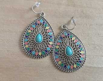 Ethnic earrings Drop earrings Boho jewelry Oriental jewelry