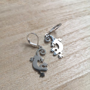 Lizard earrings Animal jewelry Nature lover