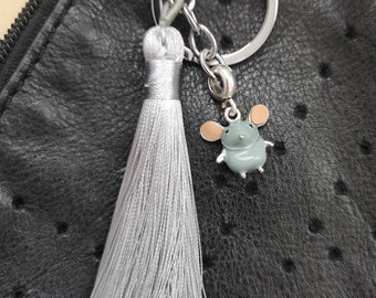 Mouse gray tassel bag jewel Luggage accessory