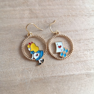Sprookjesachtige sieraden Prinsessenoorbellen Sneeuwwitje Ariel De kleine zeemeermin Assepoester Alice in Wonderland