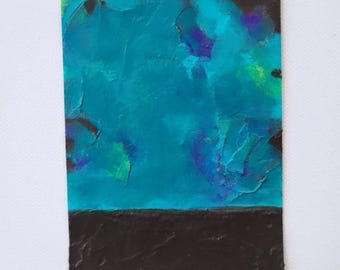 Abstract Painting, Acrylic, Mixed Media Art, Small