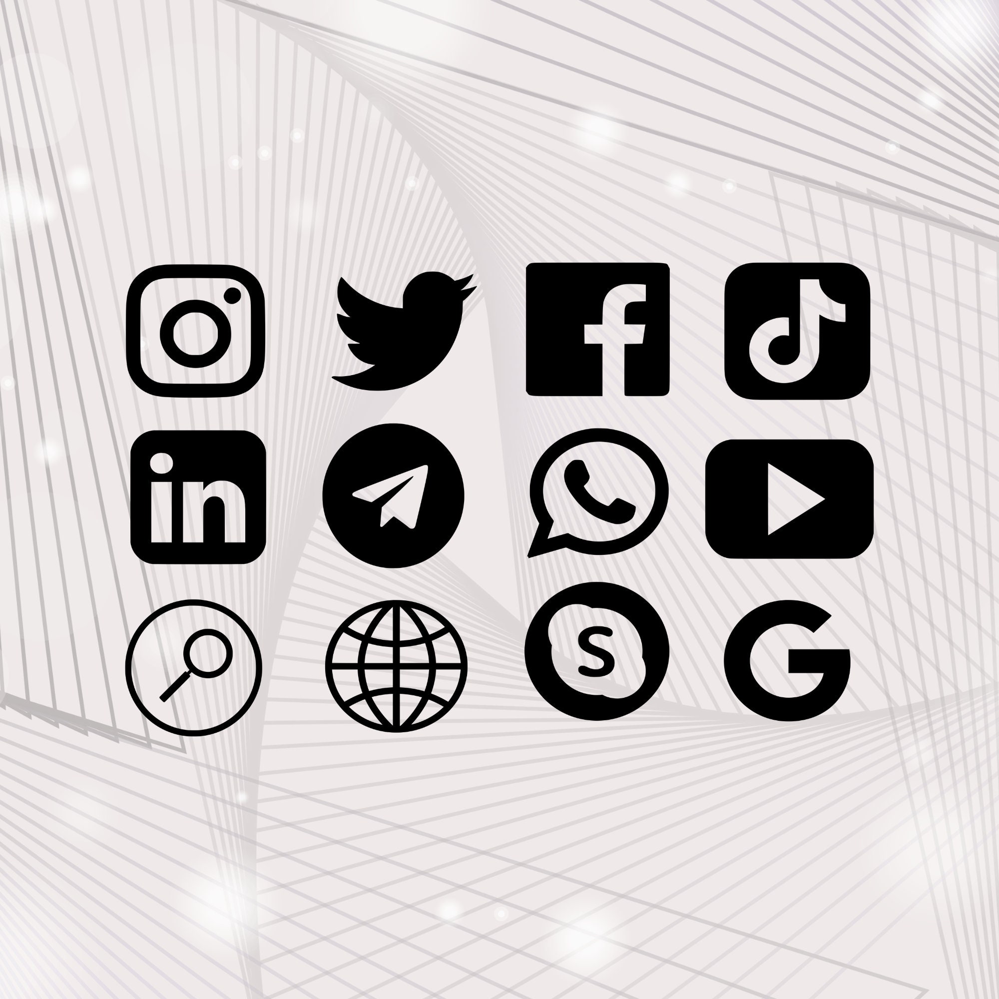 Social Media Icons Svg Clipart Instagram Twitter Fb Tiktok Etsy Australia