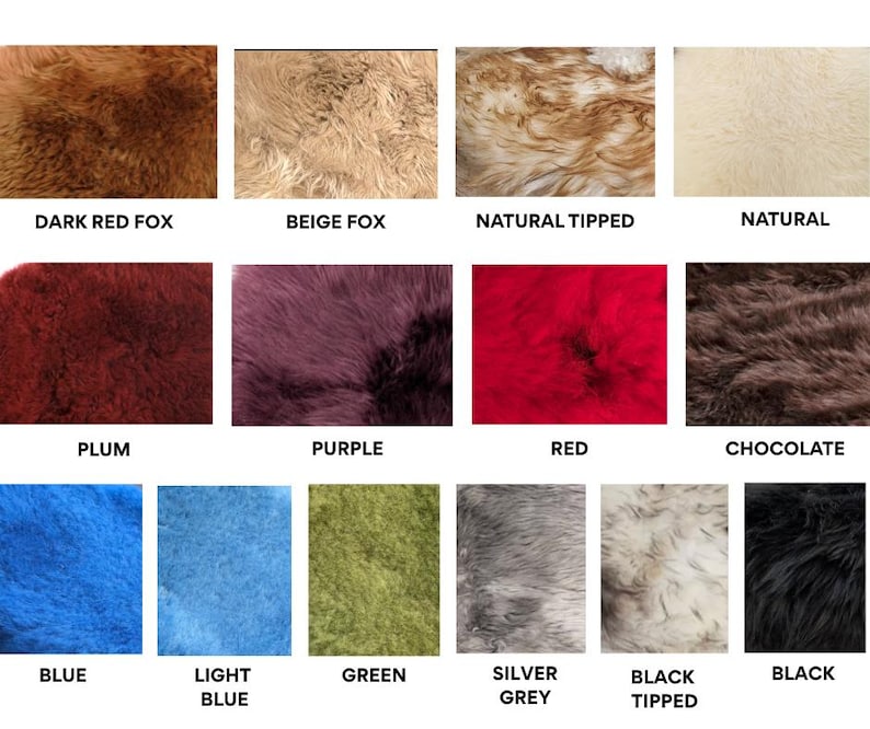Oval Sheepskin Pet Bed Rug, Natural or Colored Comforter Pad image 4