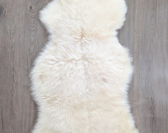 Perfectly Imperfect Genuine Sheepskin Rug Seat Pad Pet Beds Natural Mishapen