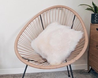 Sheepskin Long Wool Cushions With Feather Filler 45 x 45cm -  4 colours available
