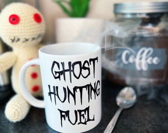 Phas inspired 15 oz ghost hunting fuel coffee mug, phas font cup, hot chocolate, tea, your text, ghost hunting cup, emf, paranormal