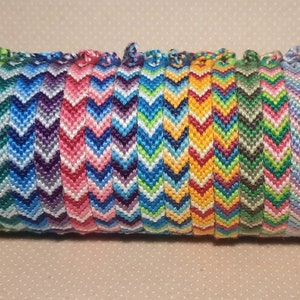 Friendship bracelets, chevron pattern, string bracelet, waterproof bracelet