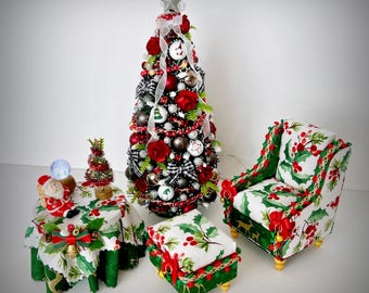 Poupée Lièvre Ancienne - Décoration De Noël Allemagne 1945 - Vintage Coton