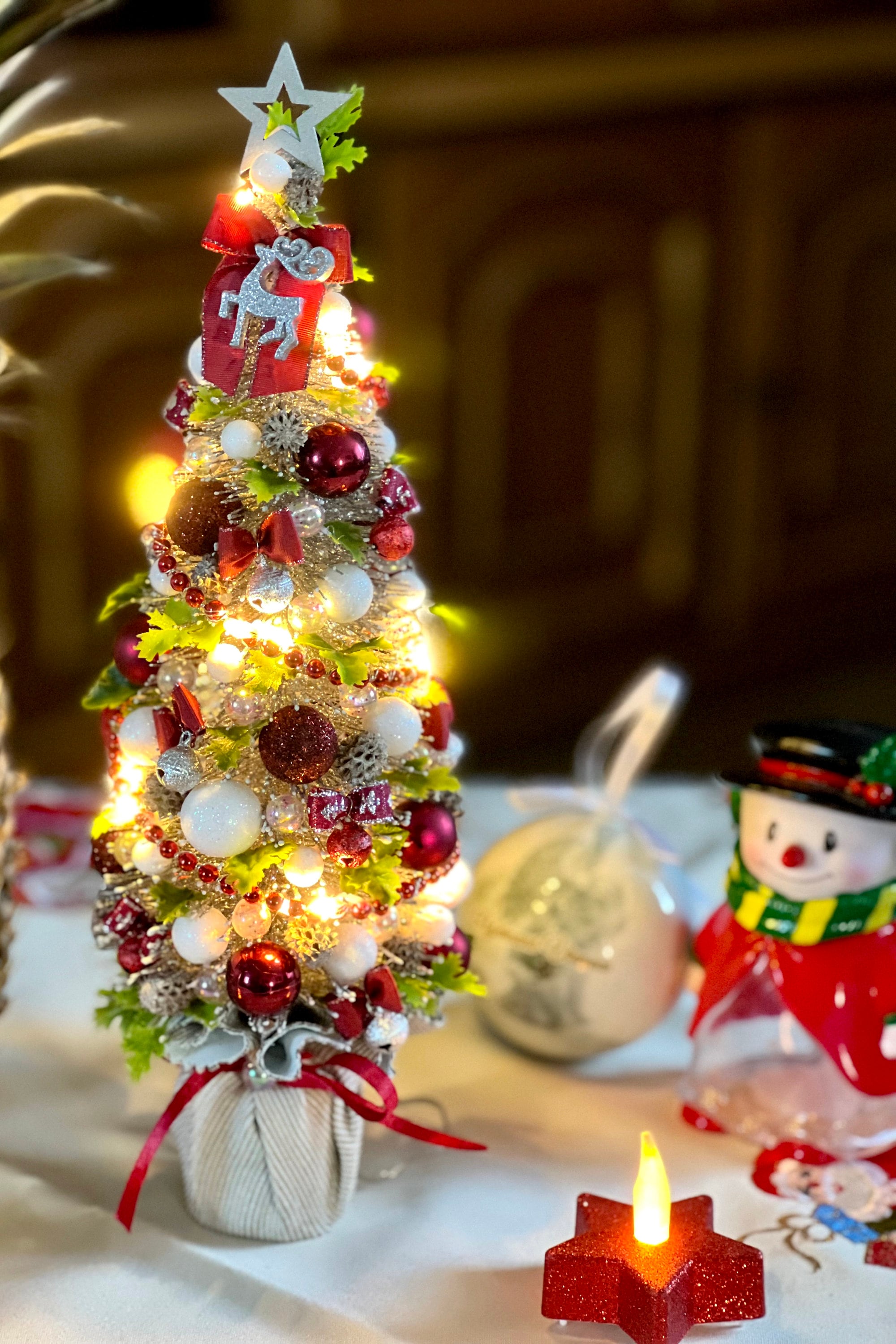 Black Christmas Tree With Red And Gold Decorations At Junior Sweet Blog