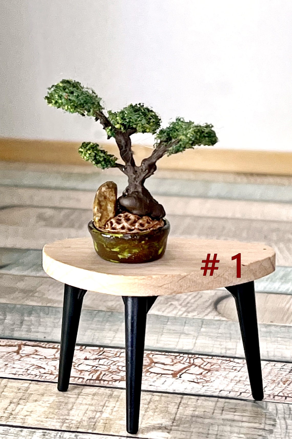 Miniature Bonsai Tree for Dollhouse. Miniature Plants in a Pot - Etsy