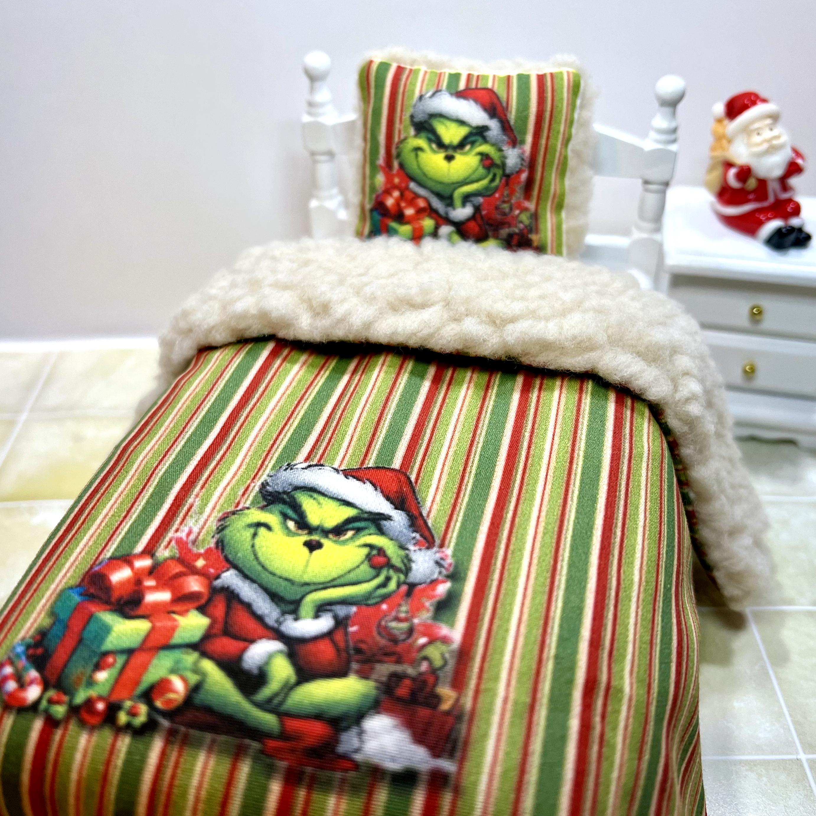 Superbe Parure De Lit The Grinch – Ensemble 3 Pièces Full/Queen Pour Un Noël Magique
