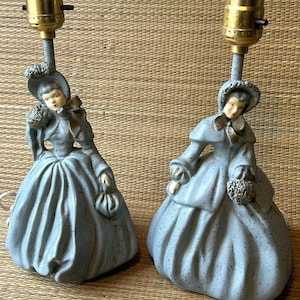 Lampy stołowe w stylu vintage: wiktoriańska kreda damska PARA
