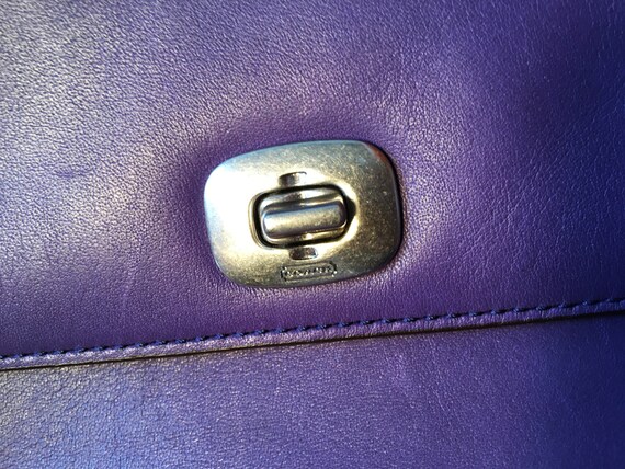 Coach Purple Leather Wristlet / Clutch Bag / Purs… - image 6