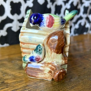 Vogelhaus Übertopf 1940er Jahre Vintage Florart Keramik