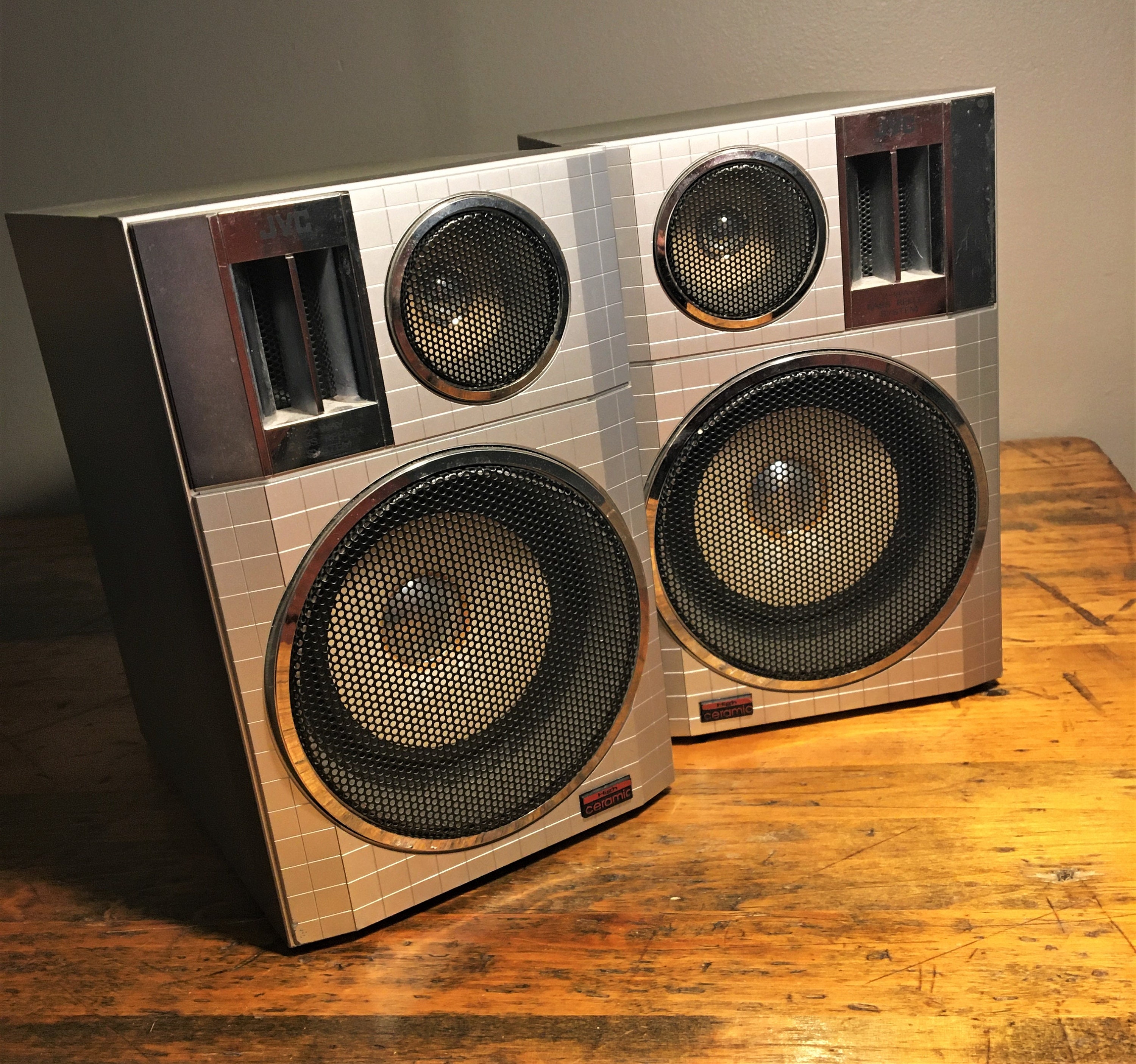 JVC Boombox Detachable Speakers PC-B55K High Ceramic Tested