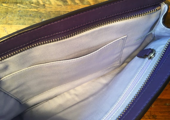 Coach Purple Leather Wristlet / Clutch Bag / Purs… - image 4