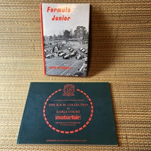 The B.R.M. Collection Christie&#39;s Catalogue at Earls Court 1981 & Formula Junior Book by John Blunsden 1961 LOT of 2 Books