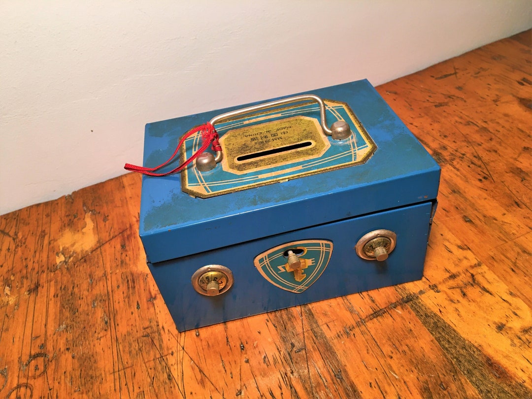 Chinese Toy Metal Safe / Lock Box / Cash Storage Vintage Etsy