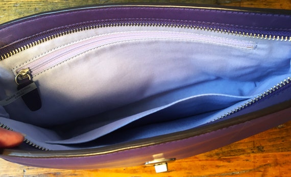Coach Purple Leather Wristlet / Clutch Bag / Purs… - image 5