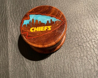 Kansas City Chiefs Custom Walnut Spice/Herb Grinder