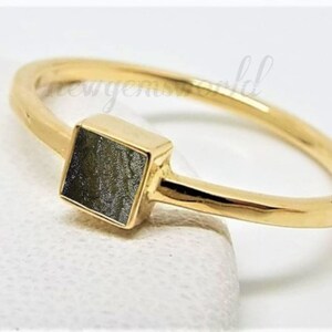 Moldavite Ring, Natural Moldavite Ring, Sterling Silver, Raw Moldavite, Evil eye Ring, Genuine Rough Moldavite, Boho Twig Band, Gift For Her