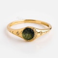 Moldavite Ring, Hidden Moldavite Ring, Unique Moldavite Ring, meteorite ring, Authentic Moldavite, Handmade Ring, Christmas gift, Gifts,Ring