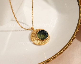 Moldavite Pendant, Hidden Moldavite , Mothers day gift, Gifts, meteorite Pendant, Fathers day gift, Handmade Pendant, Moldavite Necklace