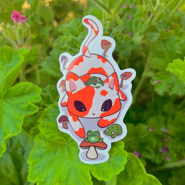 Cute Koi Cat Sticker