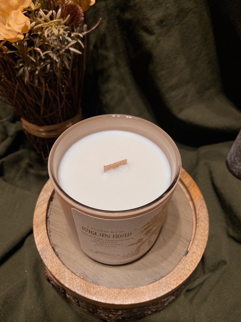 Luxury Irish Candle Raglan Road // Birch Bark, Amber Musk, & Fig Sapling image 8