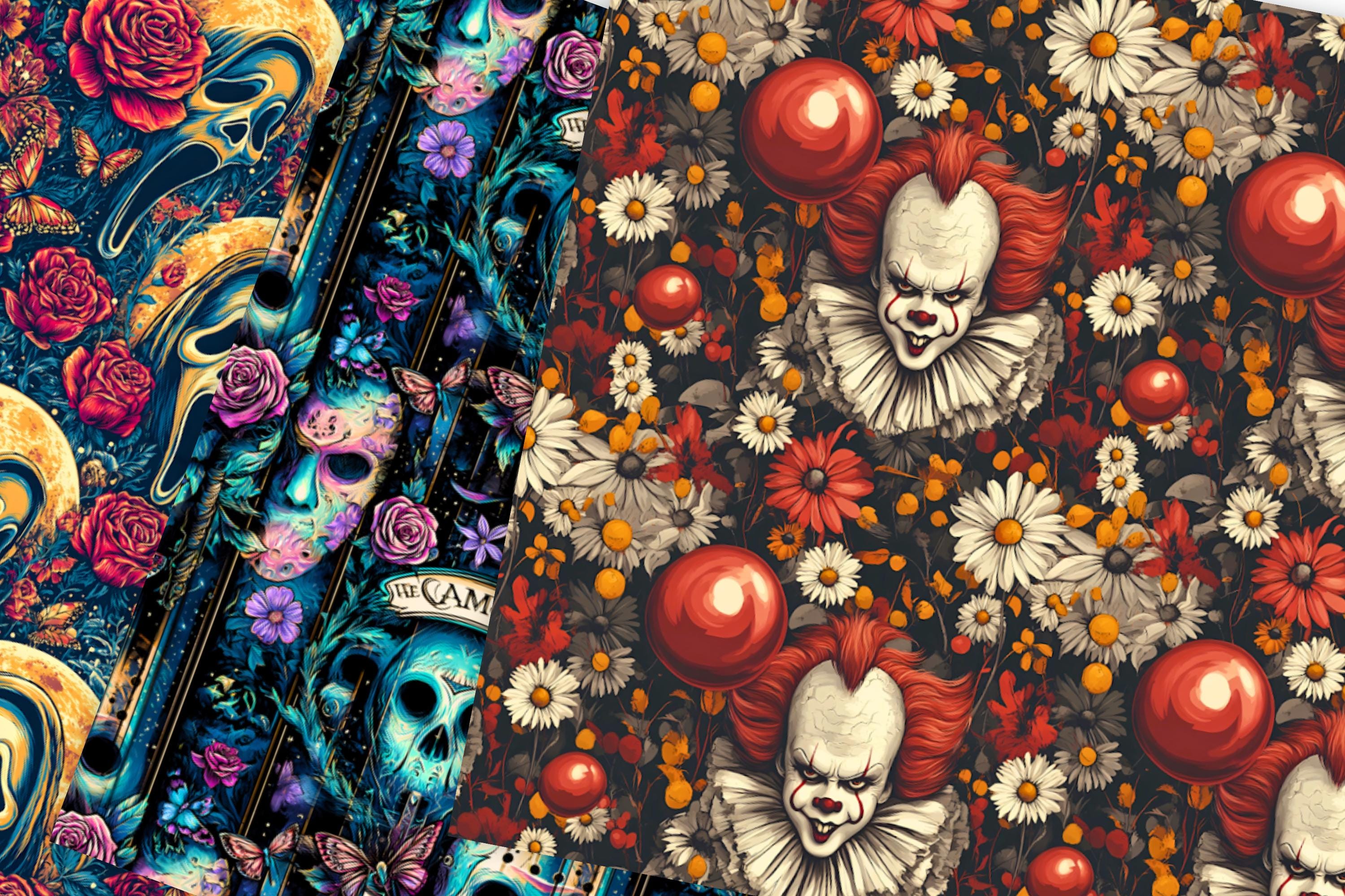 Masters of Horror Seamless Pattern Bundle | Horror Digital Paper Pack ...