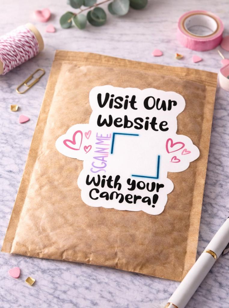 Visit Our Website QR Code Sticker Digital Download | Scan Me Sticker ...
