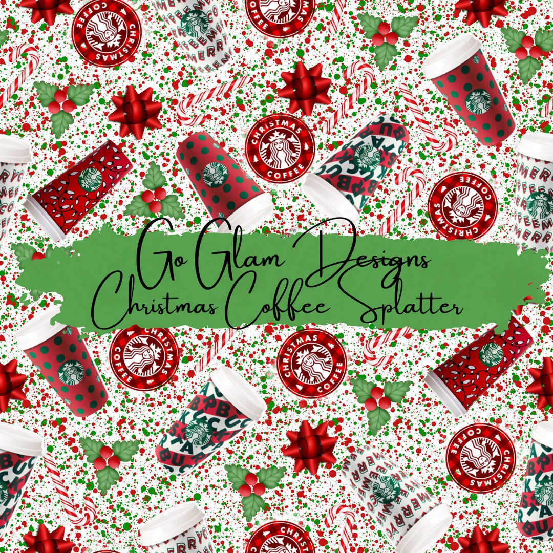 Christmas Coffee Splatter Seamless Pattern (digital Download) - Etsy