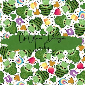 Lucky Mouse Seamless Pattern, Repeat Pattern, Digital Download, Holiday Seamless, Digital Paper, Seamless File, Fabric Pattern