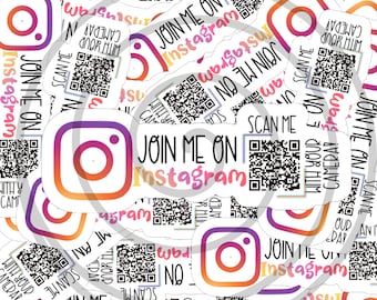 Custom Instagram QR Code Sticker Template: Small Business Packaging (Digital Download)