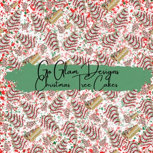 Christmas Tree Cakes Splatter Seamless Pattern , Repeat Pattern, Digital Download, Digital Paper, Seamless File, Fabric Pattern