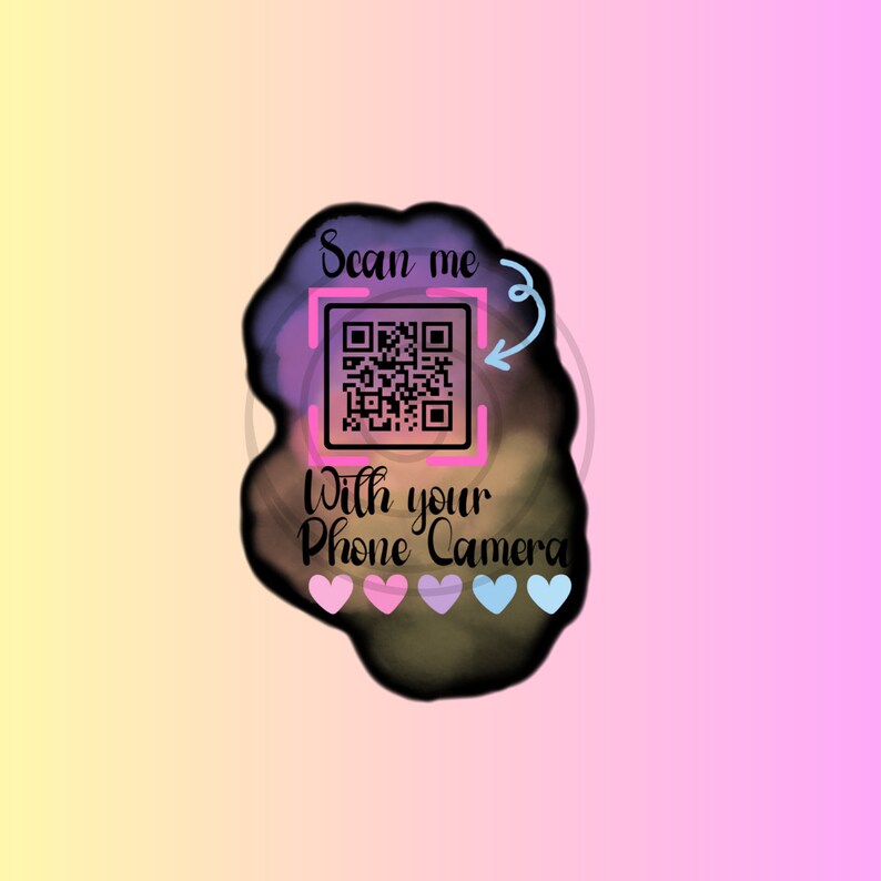 Scan me qr code sticker template instant download small etsy