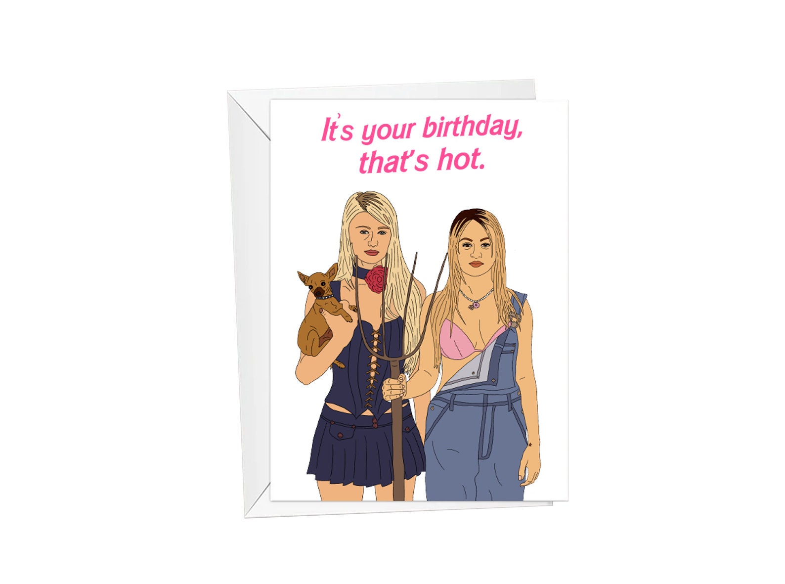 simple life, hot birthday, greeting card