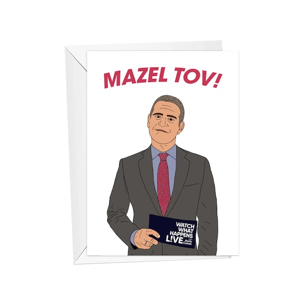 wwhl, andy mazel, greeting card